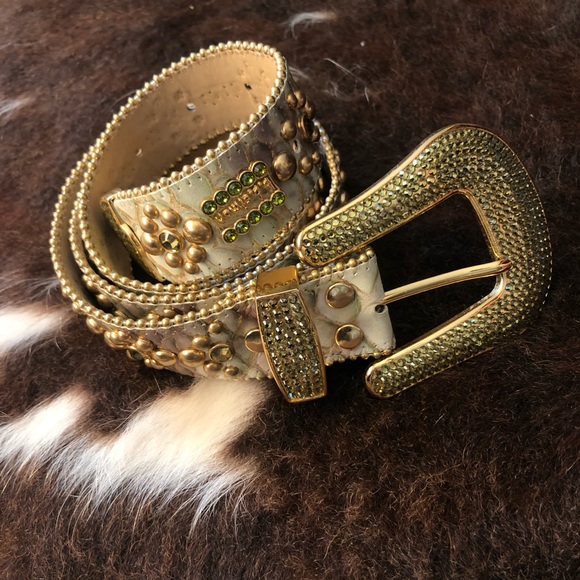 B.B. Simon Accessories - Green & Gold B.B. Simon belt